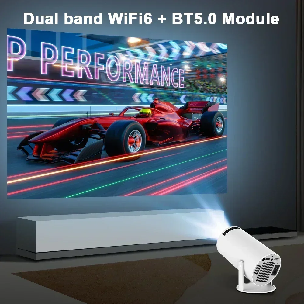 Proyector 4K Wifi6 para cine en casa, dispositivo con Android 11, 260 ANSI, WIFI Dual, Allwinner H713, BT5.0, 1280x720P, portátil, para exteriores, HY300 Pro