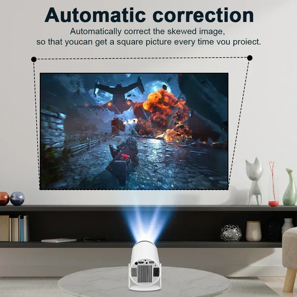 Proyector 4K Wifi6 para cine en casa, dispositivo con Android 11, 260 ANSI, WIFI Dual, Allwinner H713, BT5.0, 1280x720P, portátil, para exteriores, HY300 Pro