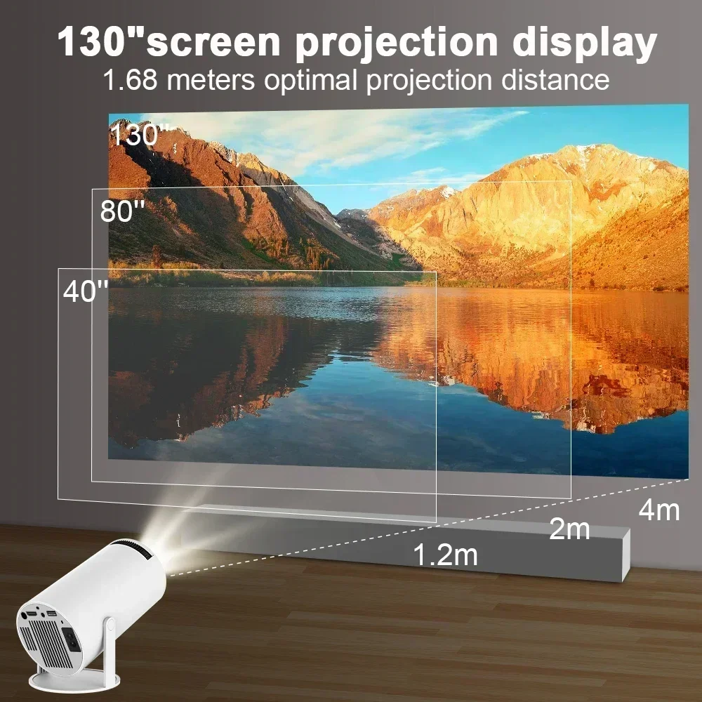 Proyector 4K Wifi6 para cine en casa, dispositivo con Android 11, 260 ANSI, WIFI Dual, Allwinner H713, BT5.0, 1280x720P, portátil, para exteriores, HY300 Pro