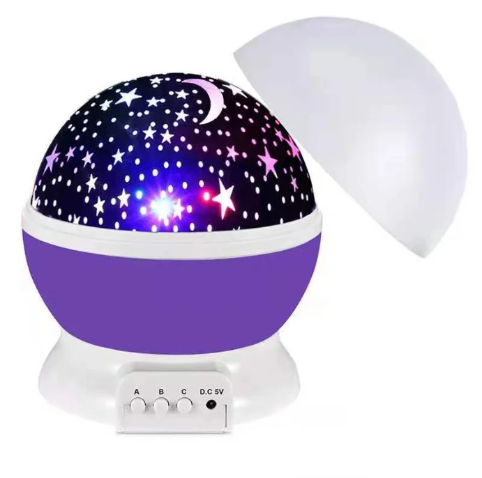 Proyector giratorio de cielo estrellado para niños, lámpara de mesita de noche LED, luces de noche de estrellas, luna de guardería, Galaxia, lámpara de regalos para niños