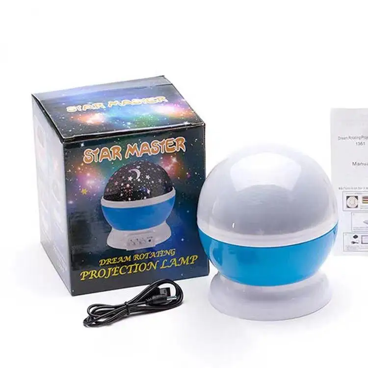 Proyector giratorio de cielo estrellado para niños, lámpara de mesita de noche LED, luces de noche de estrellas, luna de guardería, Galaxia, lámpara de regalos para niños