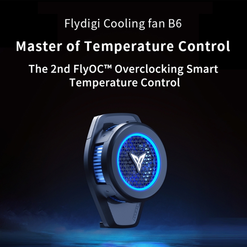 Flydigi-ventilador de refrigeración para teléfono móvil B6, radiador de alta potencia, Semiconductor, disipador de calor, anillo de luz, Clip trasero, nuevo, envío directo